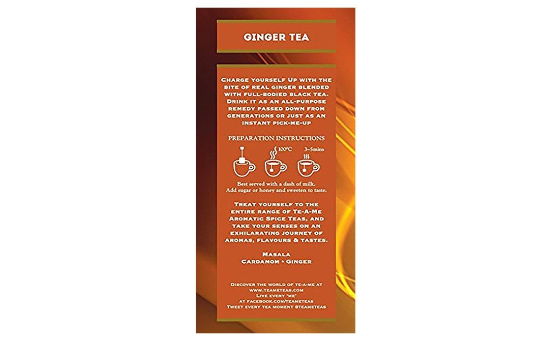 Te-A-Me Ginger Tea Charge   Box  25 pcs